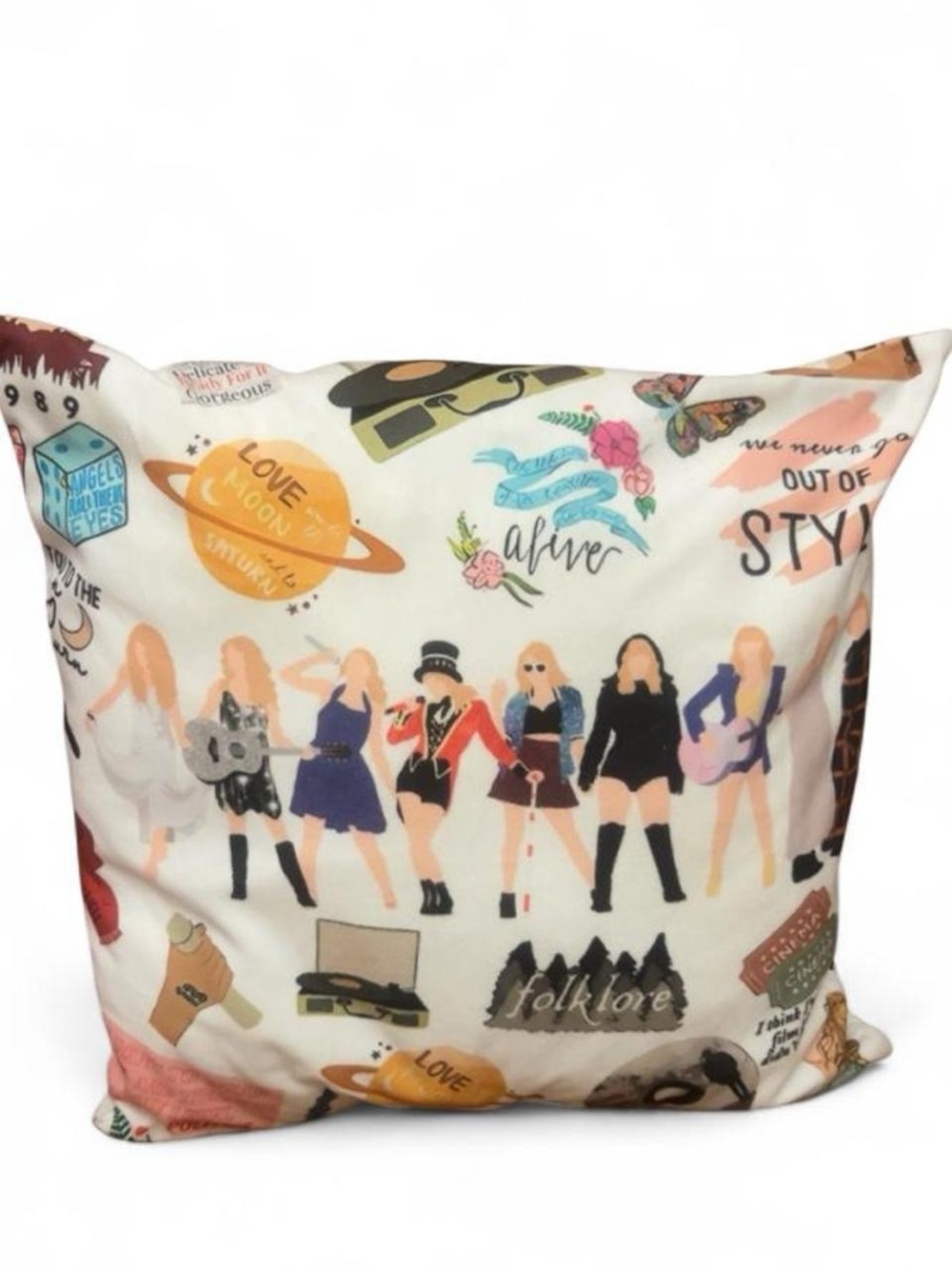 Taylor Swift Eras Throw Pillow | Swiftie Decorative Accent Cushion